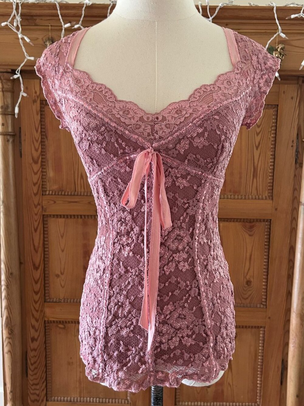 The Ann Ferriday Corset Top in Dusty Rose